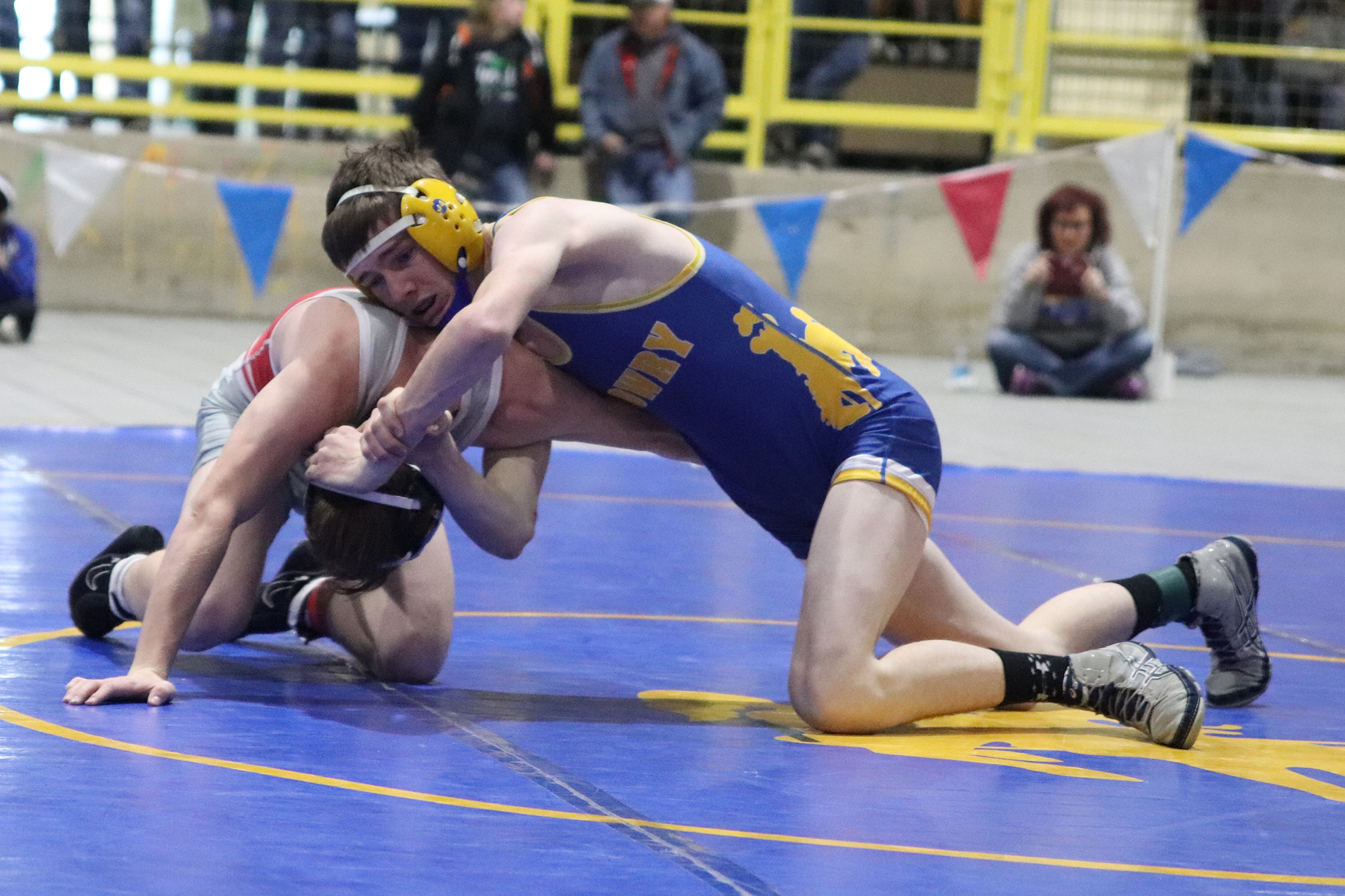 Jimmy Rackley fights against Wooster./Ron Espinola • The Brand