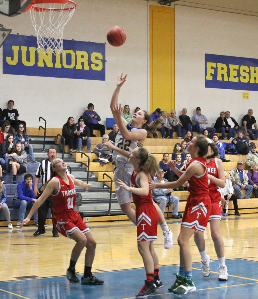 Rachel Garrison drives to the basket./Ron Espinola • The Brand