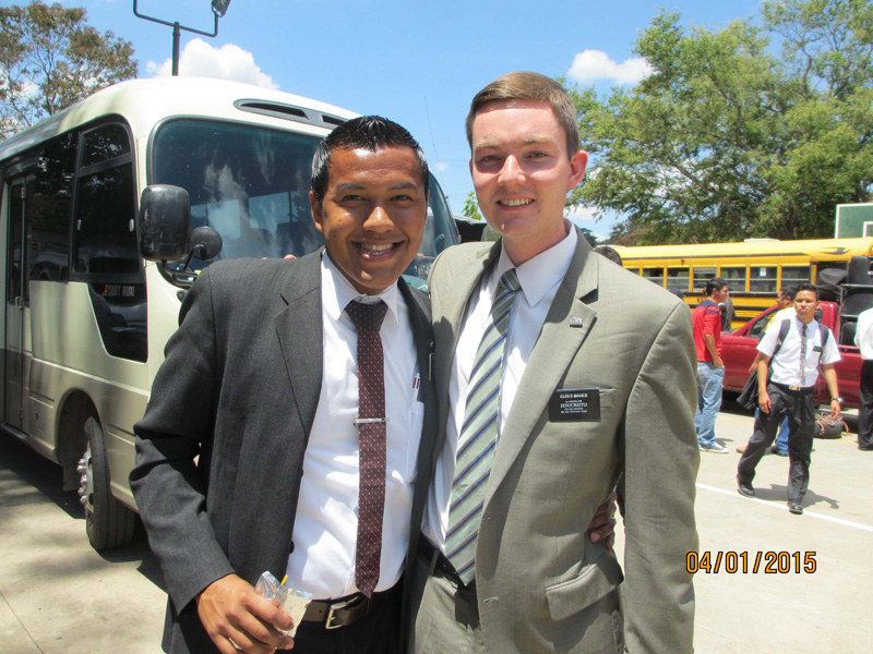 Dain Maher and his mission companion./ courtesy • Dain Maher