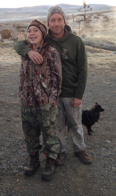 Haley Rolando and her dad getting ready to hunt. /Courtesy • Haley Rolando